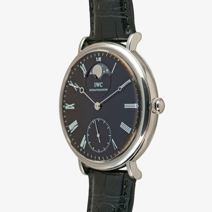 IWC Portofino Hand-Wound Moon Phase Black Dial 46mm