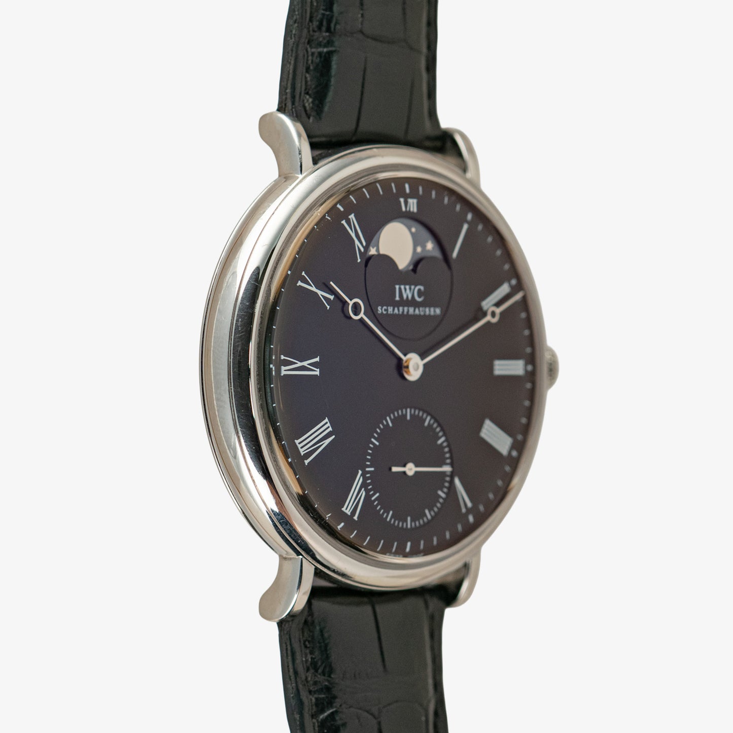 IWC Portofino Hand-Wound Moon Phase Black Dial 46mm