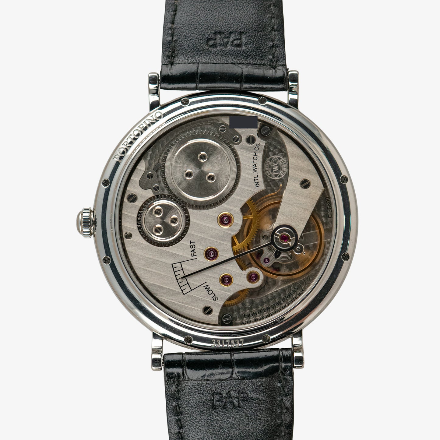 IWC Portofino Hand-Wound Moon Phase Black Dial 46mm