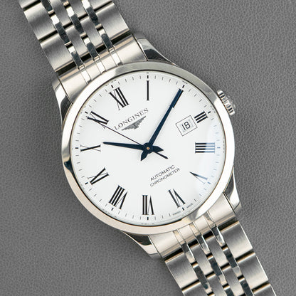 Longines Record Date Automatic Chronometer White 40mm
