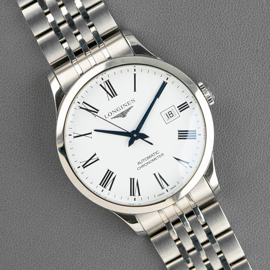Longines Record Date Automatic Chronometer White 40mm
