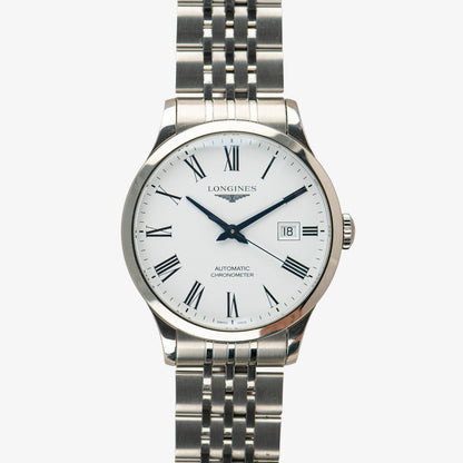 Longines Record Date Automatic Chronometer White 40mm