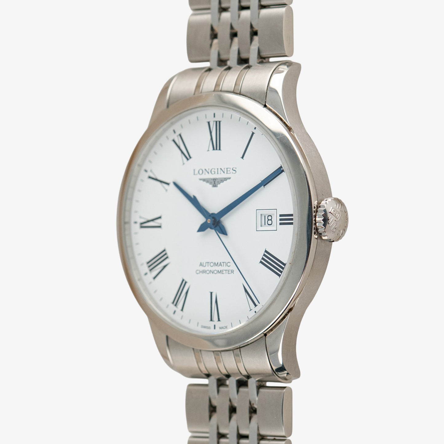 Longines Record Date Automatic Chronometer White 40mm