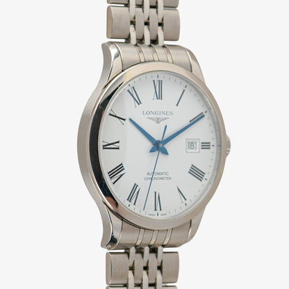 Longines Record Date Automatic Chronometer White 40mm
