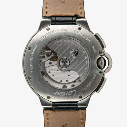 Cartier Ballon Bleu Chronograph Silver Dial 44mm