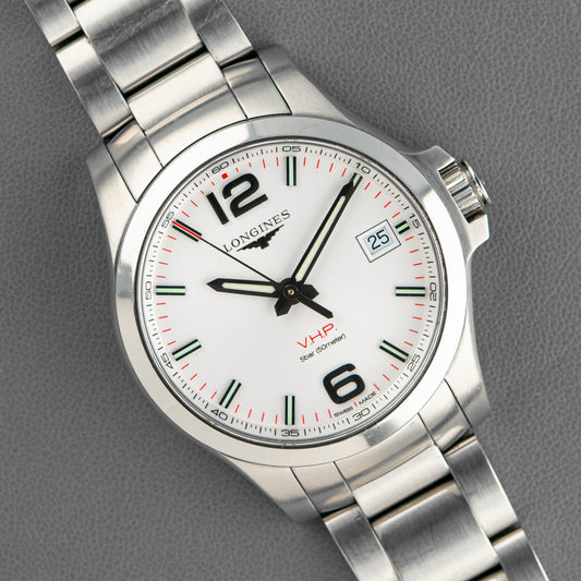 Longines Conquest V.H.P 50M Quartz White Dial 41mm