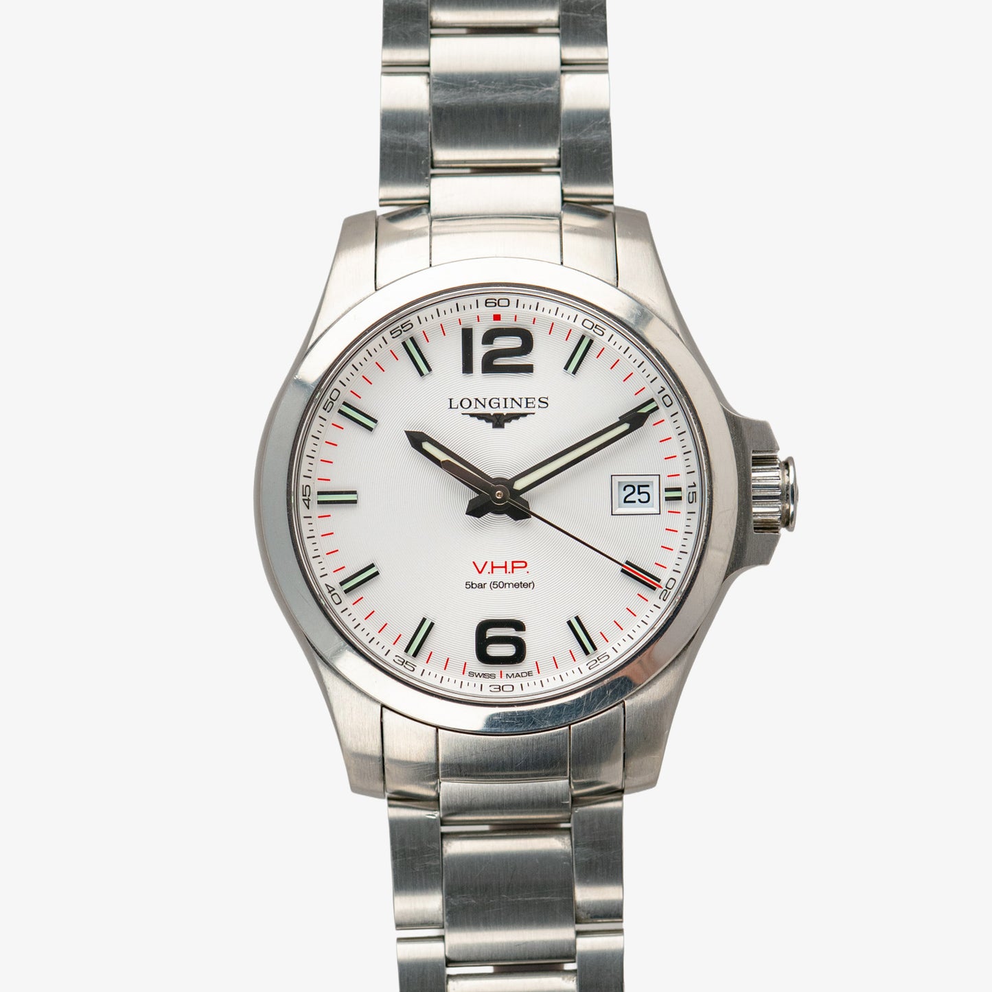 Longines Conquest V.H.P 50M Quartz White Dial 41mm