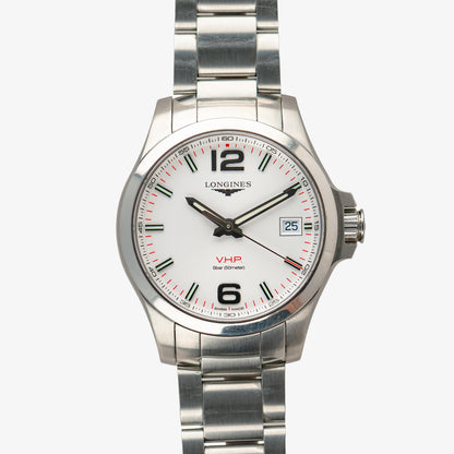 Longines Conquest V.H.P 50M Quartz White Dial 41mm