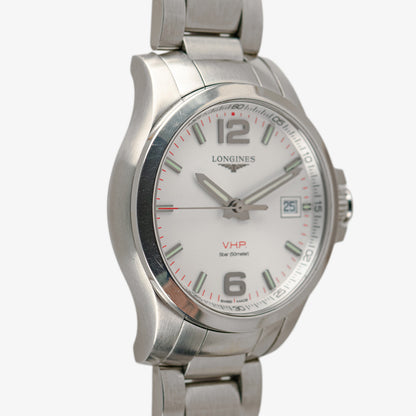 Longines Conquest V.H.P 50M Quartz White Dial 41mm