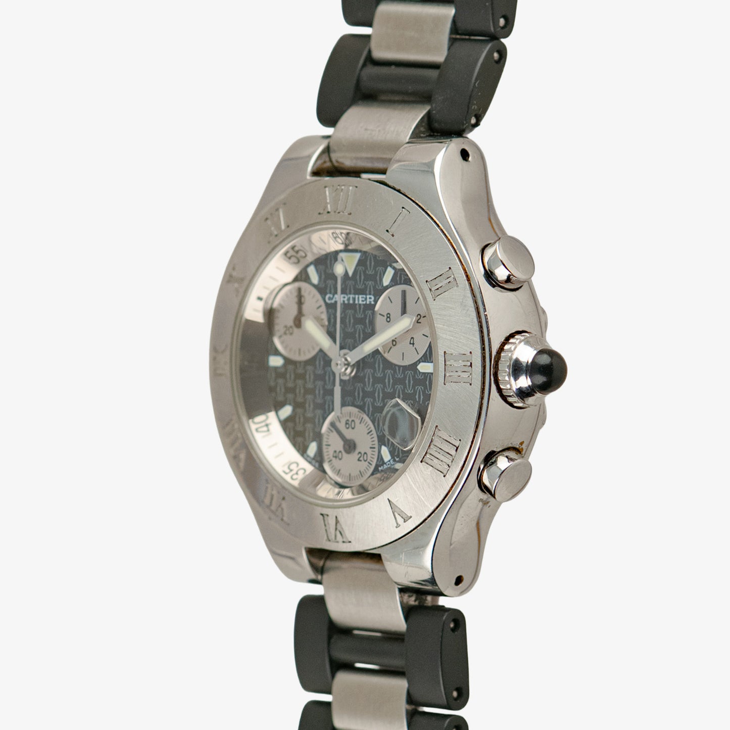 Cartier Must 21 Chronoscaph Quartz Chronograph Grey Pattern Dial 31mm