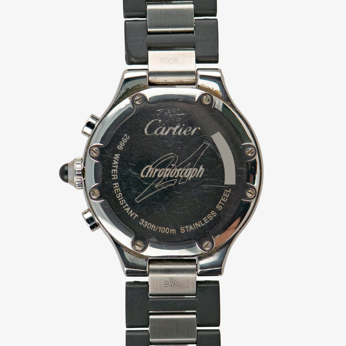 Cartier Must 21 Chronoscaph Quartz Chronograph Grey Pattern Dial 31mm