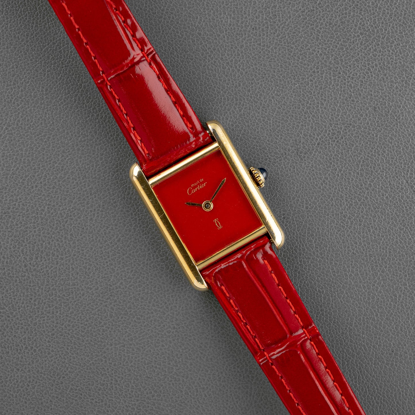 Cartier Tank Must Vermeil Red Dial Manual Wind 23mm