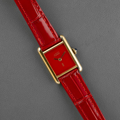 Cartier Tank Must Vermeil Red Dial Manual Wind 23mm