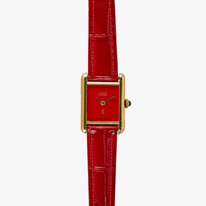 Cartier Tank Must Vermeil Red Dial Manual Wind 23mm