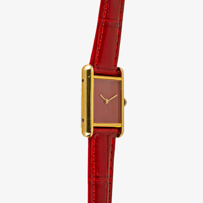 Cartier Tank Must Vermeil Red Dial Manual Wind 23mm