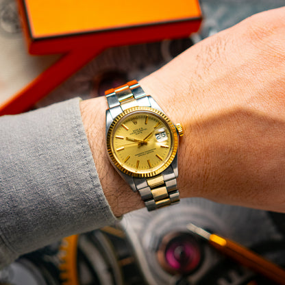 Rolex Oyster Perpetual Date 1500 Champagne Dial 34mm