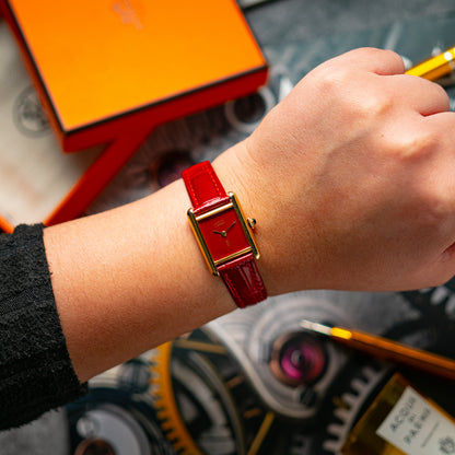Cartier Tank Must Vermeil Red Dial Manual Wind 23mm