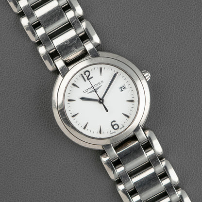 Longines PrimaLuna Quartz White Dial Date 26mm
