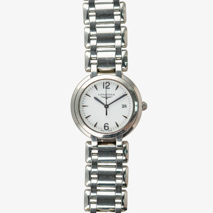 Longines PrimaLuna Quartz White Dial Date 26mm