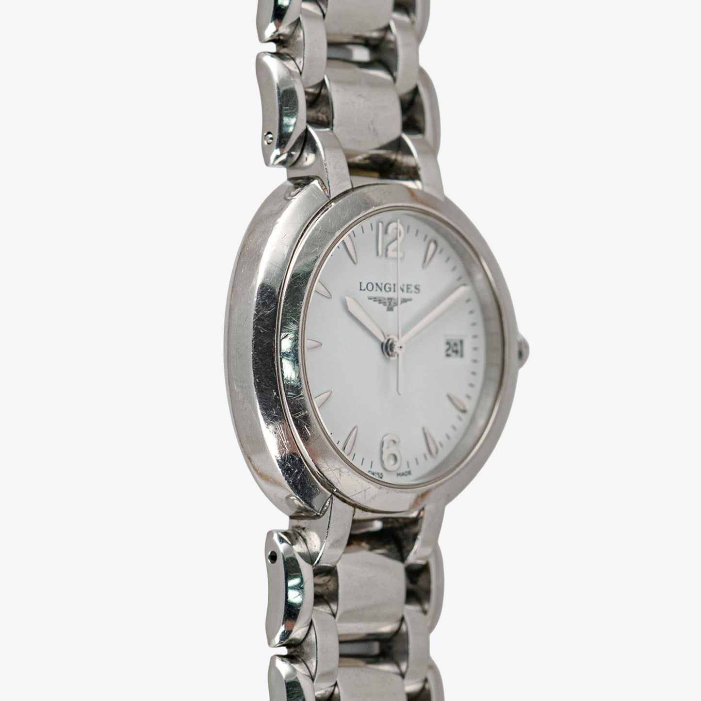 Longines PrimaLuna Quartz White Dial Date 26mm