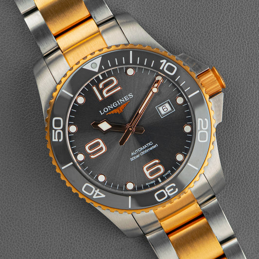 Longines HydroConquest Automatic Two-Tone Gray Dial 43mm