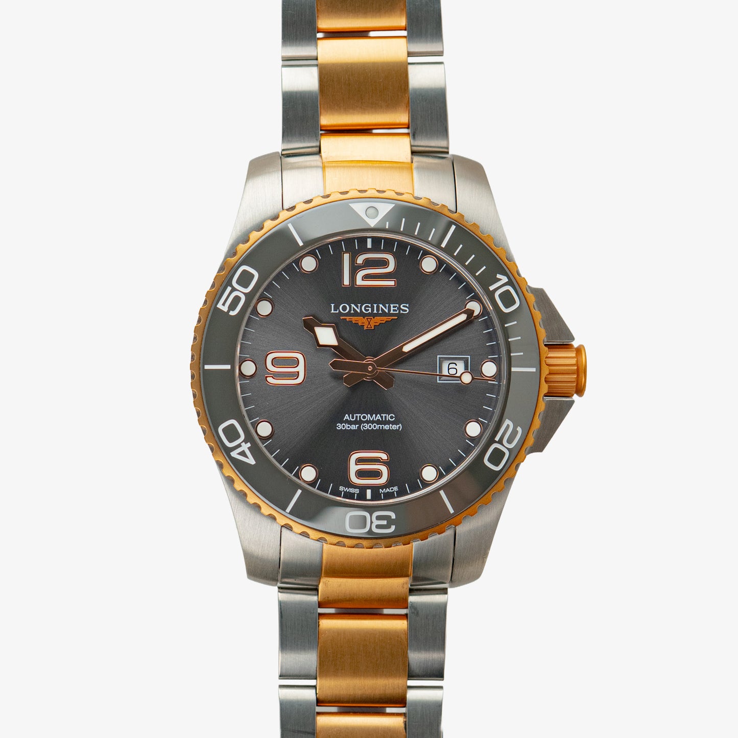 Longines HydroConquest Automatic Two-Tone Gray Dial 43mm