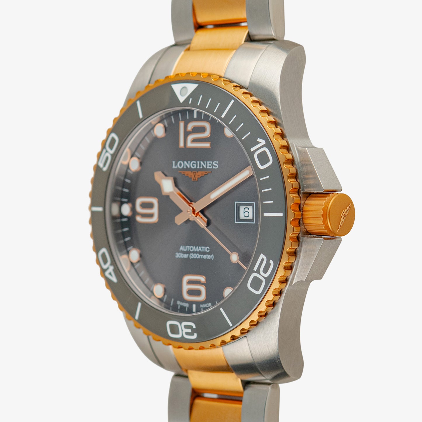 Longines HydroConquest Automatic Two-Tone Gray Dial 43mm