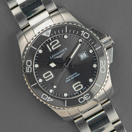 Longines HydroConquest Automatic Gray Sunburst Dial 43mm