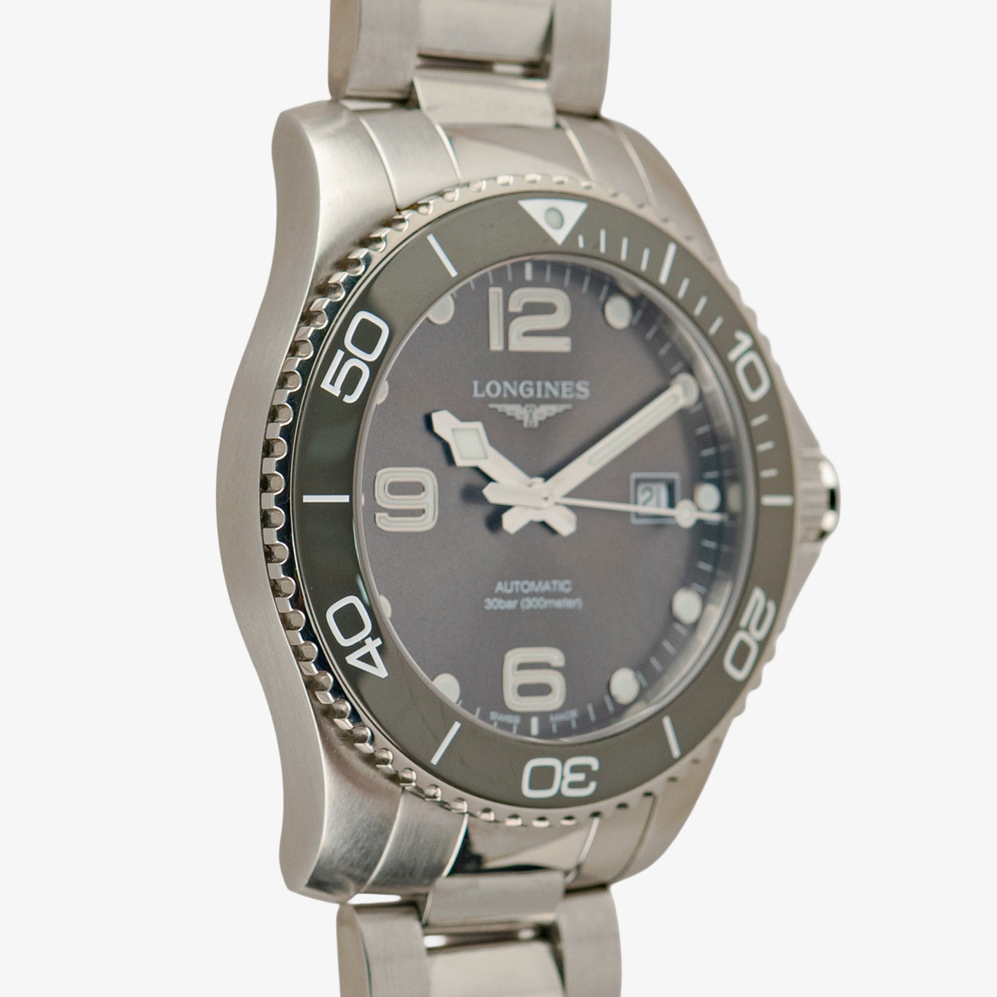 Longines HydroConquest Automatic Gray Sunburst Dial 43mm