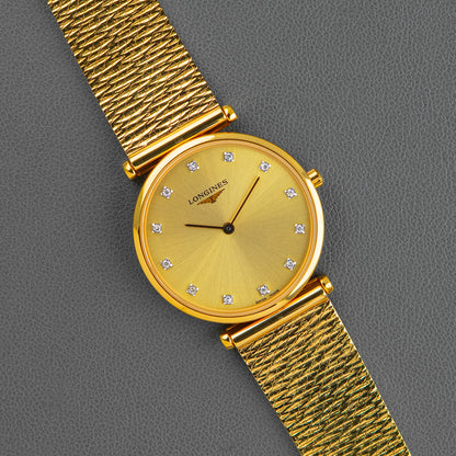 Longines La Grande Classique Quartz Champagne Diamond Dial 29mm