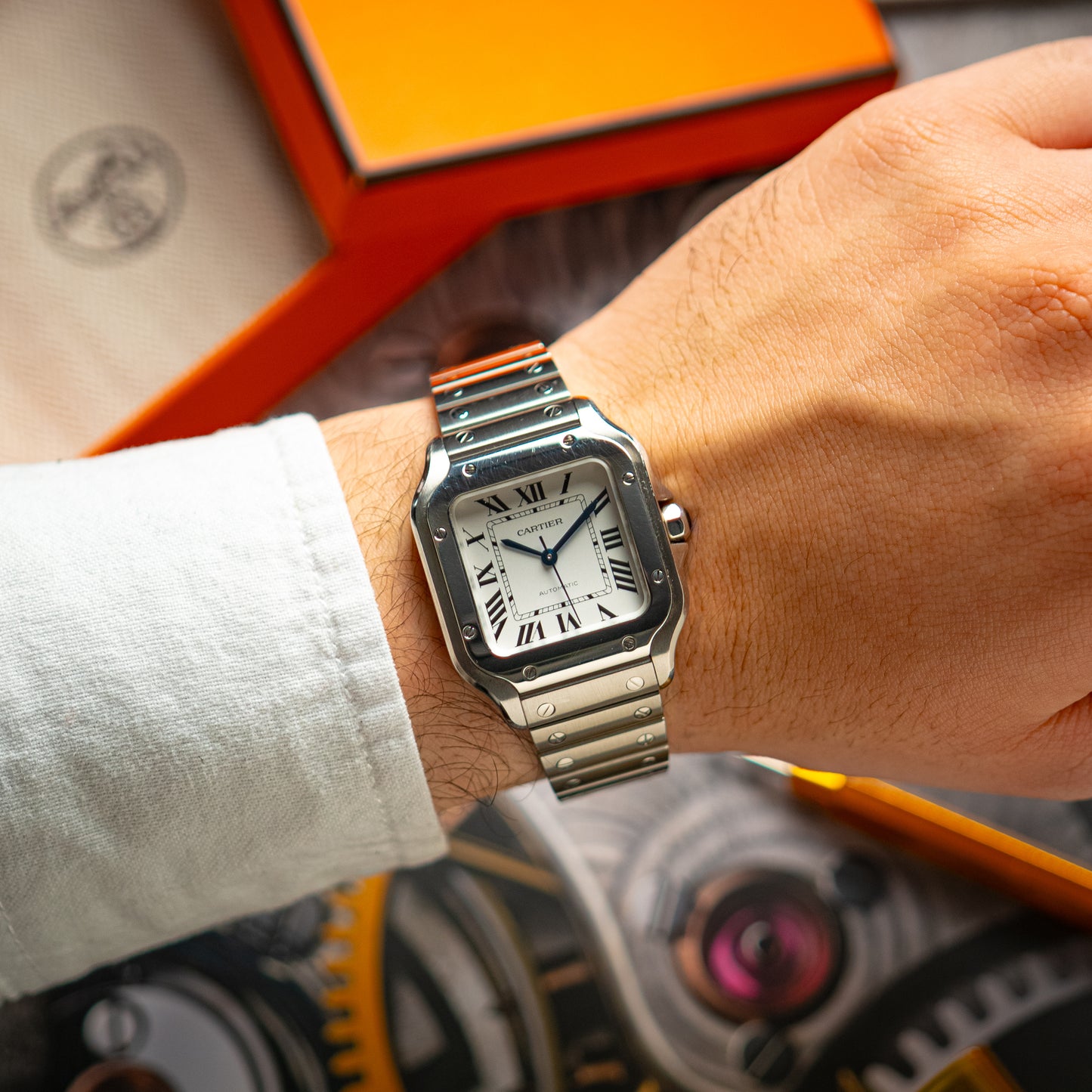 Cartier Santos de Cartier Medium Automatic White Dial 35mm