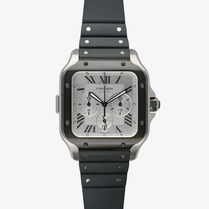 Cartier Santos de Cartier XL Automatic Chronograph Silver Dial 43.3mm
