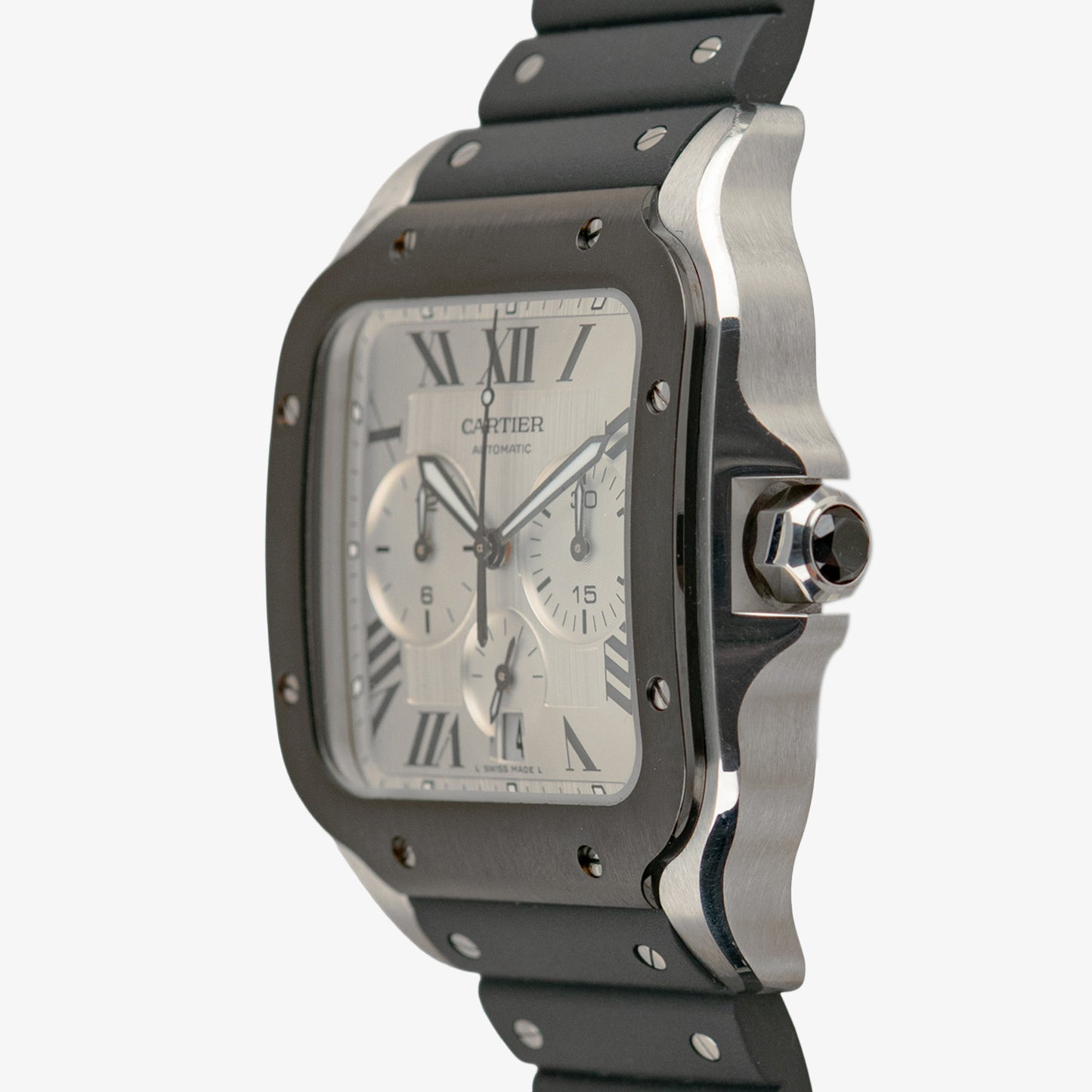 Cartier Santos de Cartier XL Automatic Chronograph Silver Dial 43.3mm
