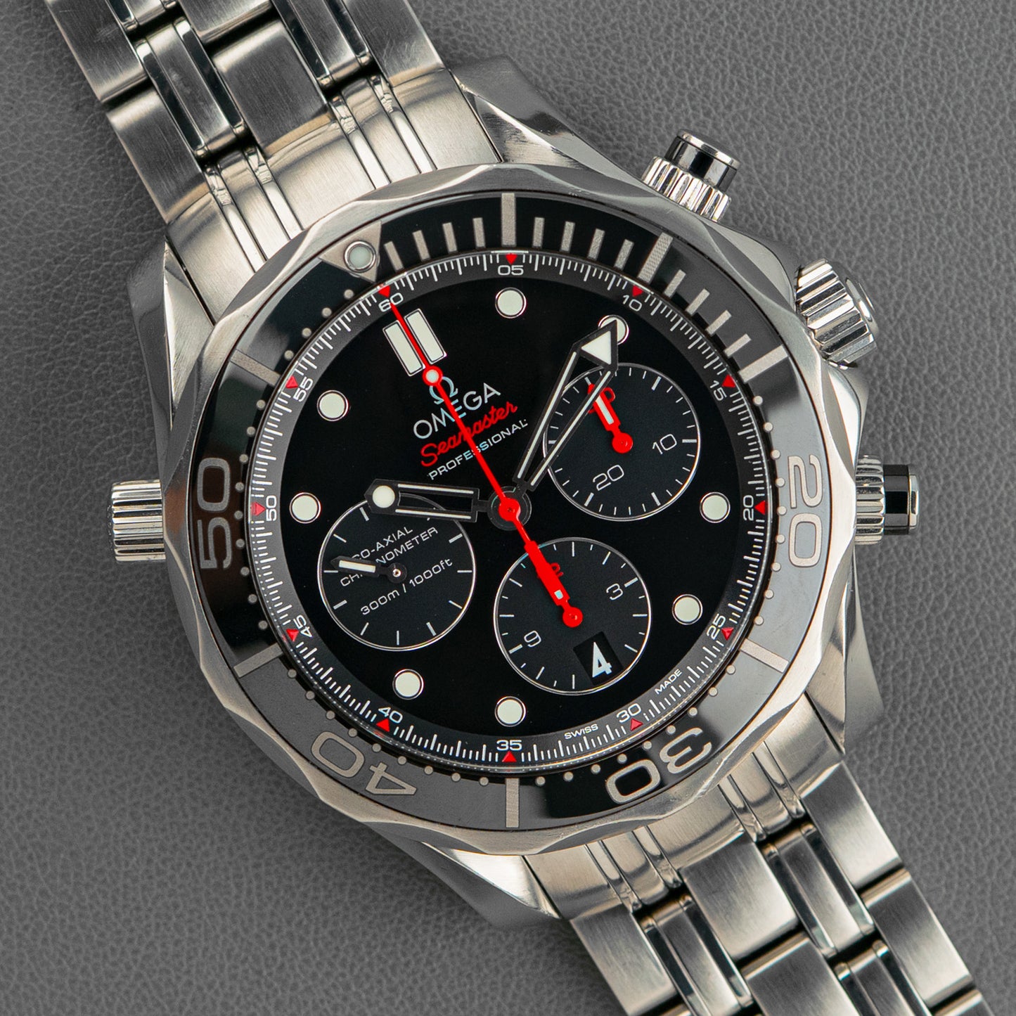 Omega Seamaster Diver 300M Automatic Chronograph Black Dial 44mm