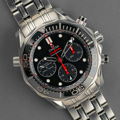 Omega Seamaster Diver 300M Automatic Chronograph Black Dial 44mm