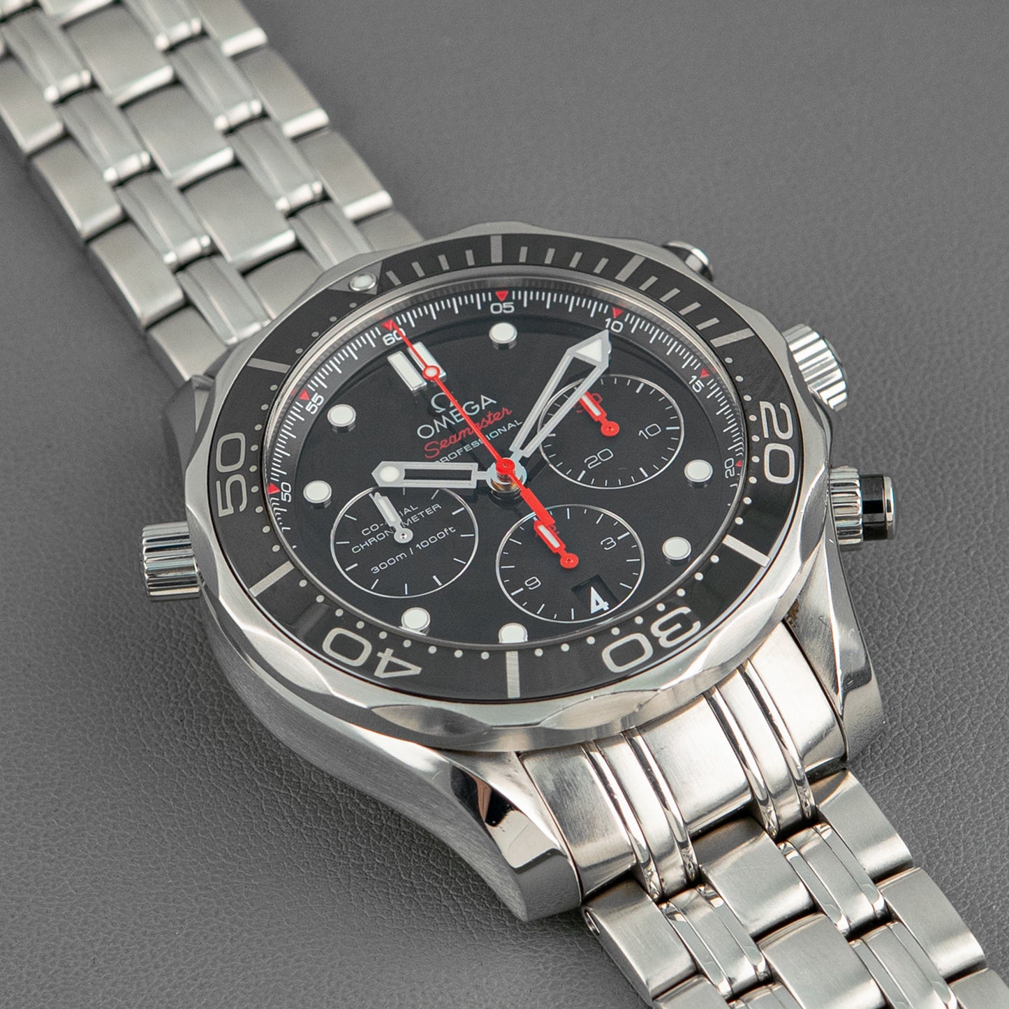 Omega Seamaster Diver 300M Automatic Chronograph Black Dial 44mm