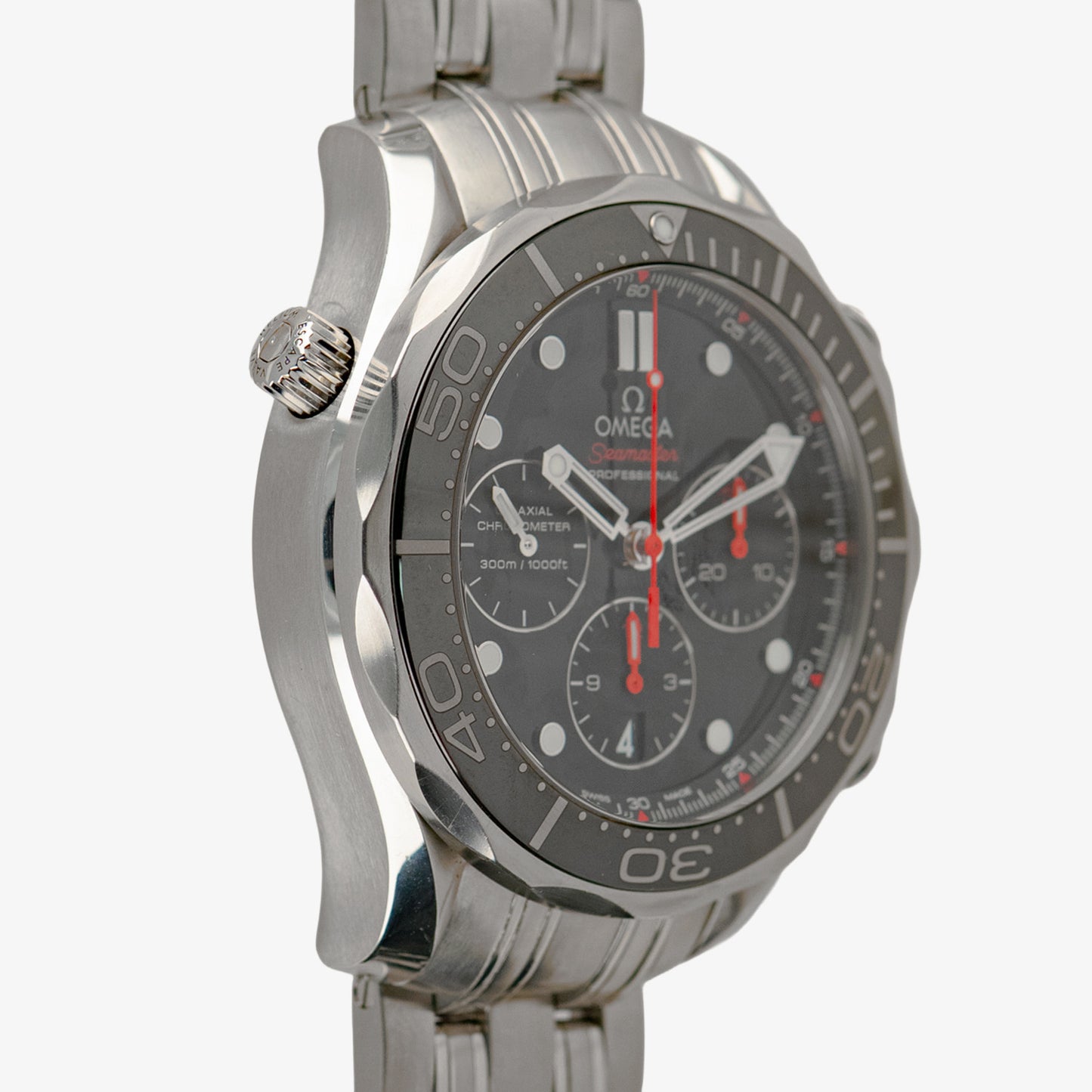 Omega Seamaster Diver 300M Automatic Chronograph Black Dial 44mm