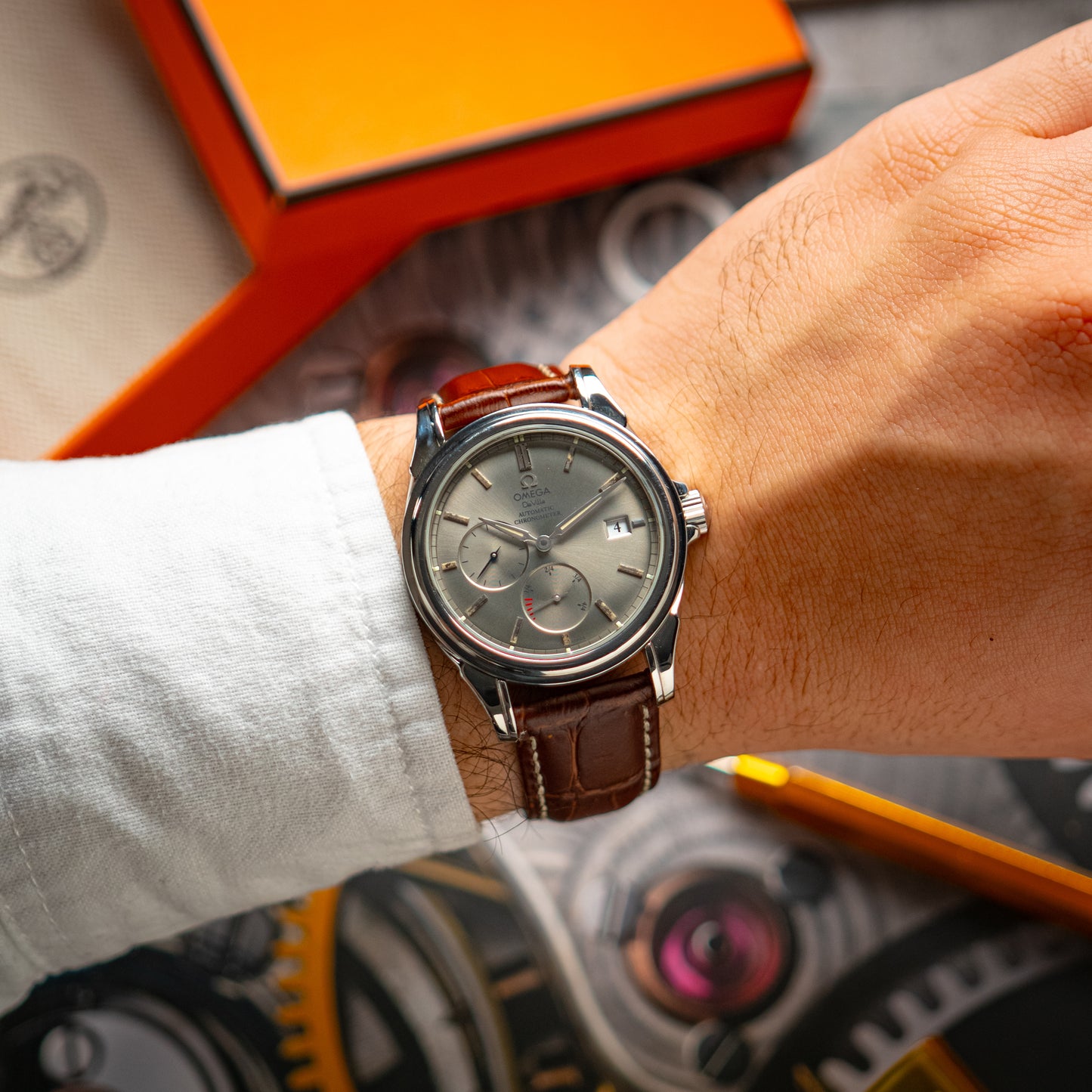 Omega De Ville Automatic Power Reserve Gray Dial 39mm