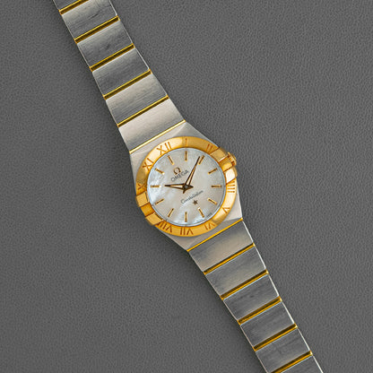Omega Constellation Quartz Two-Tone Mother of Pearl Dial 24mm