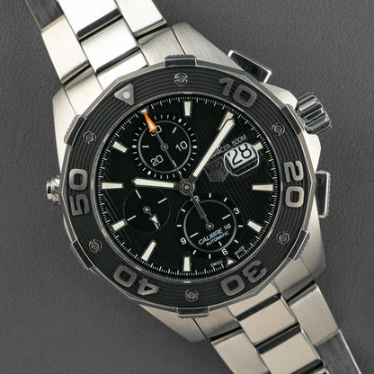 TAG Heuer Aquaracer 500M Calibre 16 Chronograph Black Dial 44mm