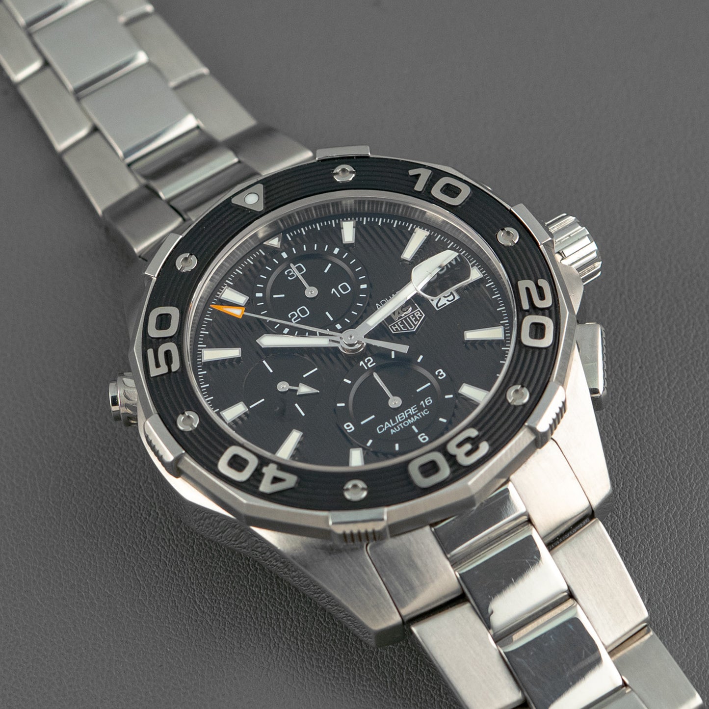 TAG Heuer Aquaracer 500M Calibre 16 Chronograph Black Dial 44mm