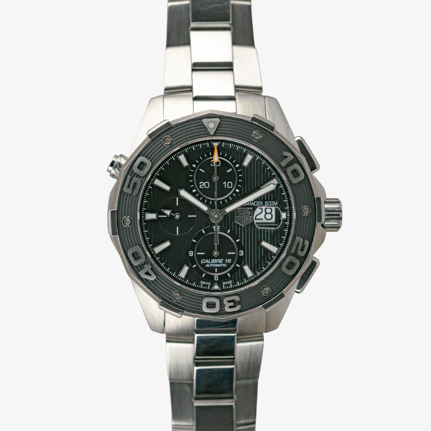 TAG Heuer Aquaracer 500M Calibre 16 Chronograph Black Dial 44mm