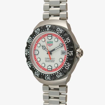 TAG Heuer Formula 1 Solargraph Quartz White Red 38mm
