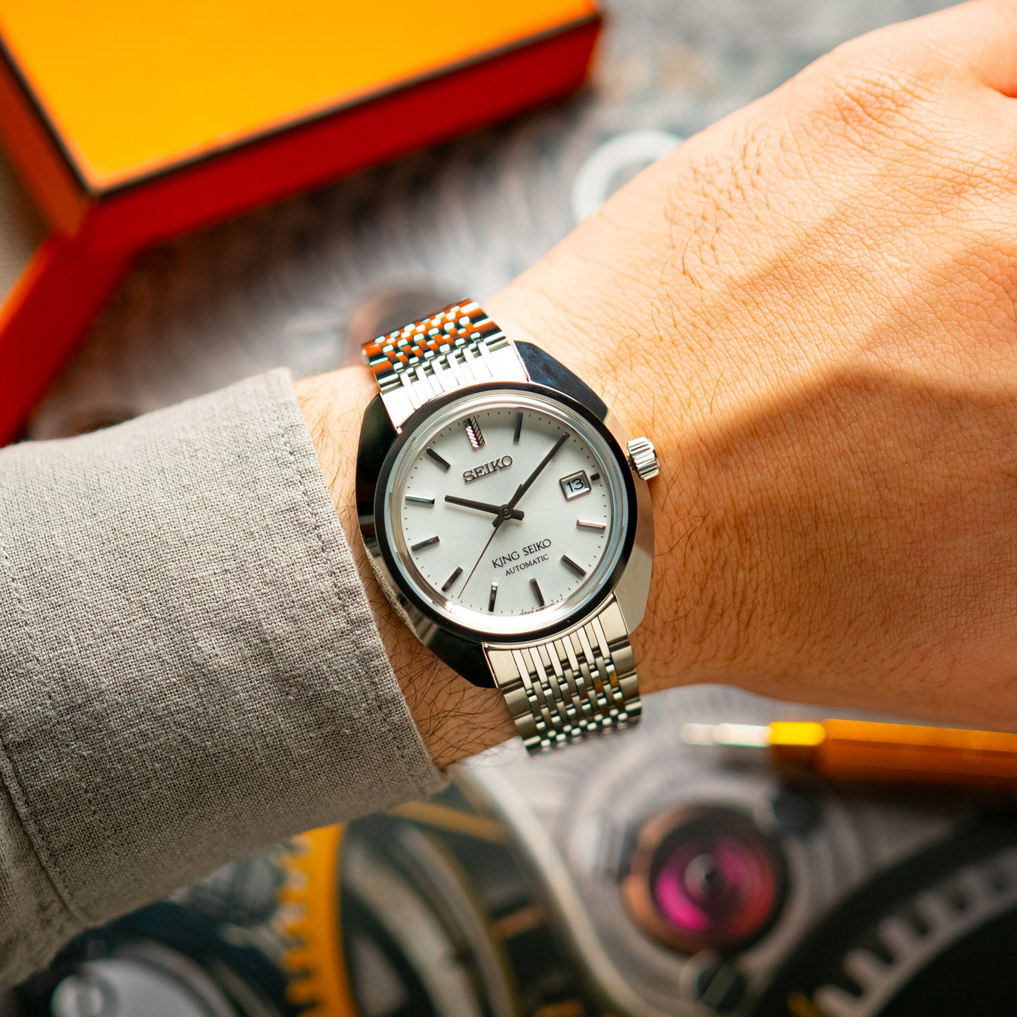 Seiko King Seiko SDKA017 Automatic Silver Dial 38.6mm