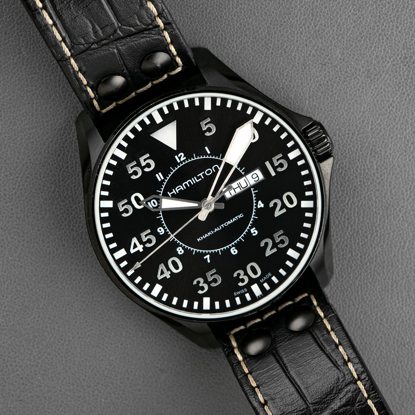 Hamilton Khaki Pilot Automatic Day-Date Black PVD 46mm