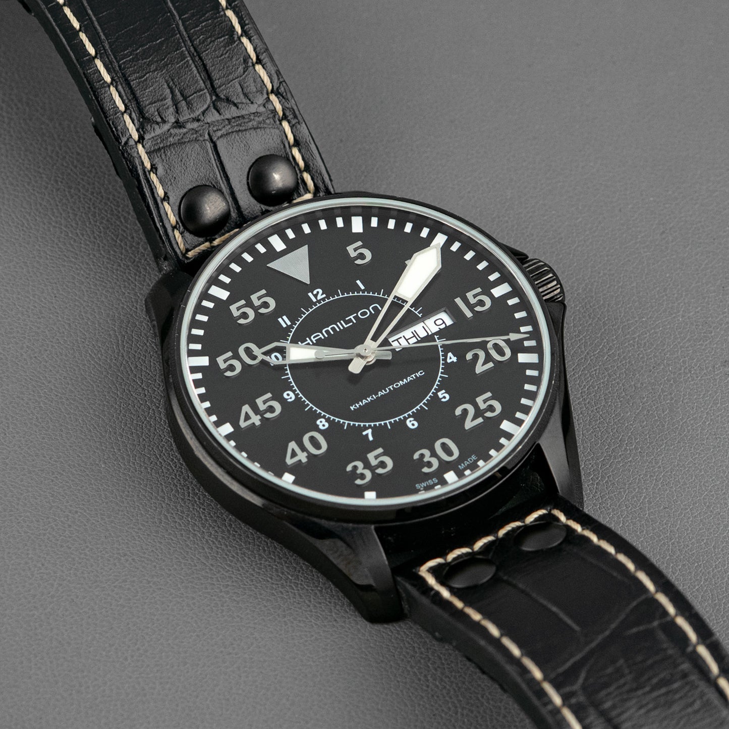 Hamilton Khaki Pilot Automatic Day-Date Black PVD 46mm