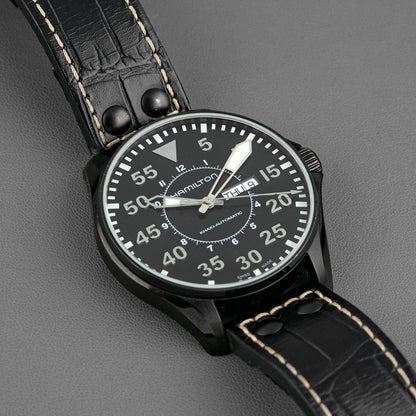 Hamilton Khaki Pilot Automatic Day-Date Black PVD 46mm