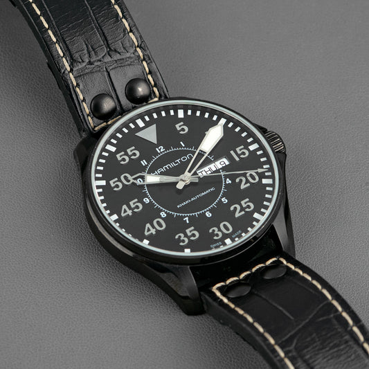 Hamilton Khaki Pilot Automatic Day-Date Black PVD 46mm