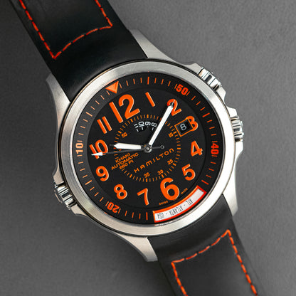 Hamilton Khaki Automatic 660 Ft GMT Black Dial 42mm