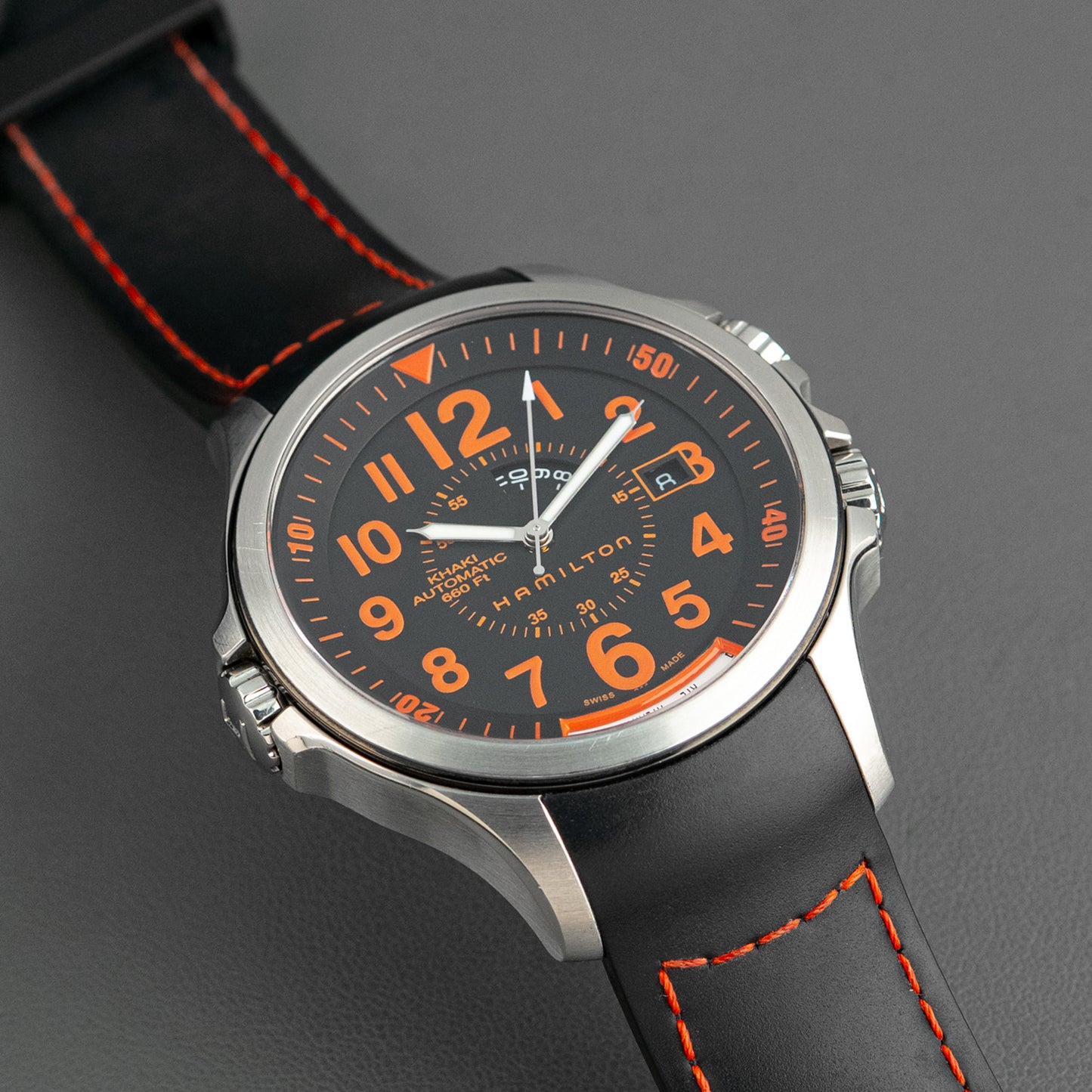 Hamilton Khaki Automatic 660 Ft GMT Black Dial 42mm